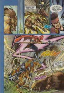 Rating: Safe Score: 0 Tags: anthro battle blockage_(layout) canid canine comic e621 feral five_frame_image group holding_object holding_weapon horizontal_blockage human khoo_fuk_lung machine malaysian_text male male_human mammal manhua melee_weapon polearm robot robot_feral saint scan speech_bubble text traditional_media_(artwork) translated trident weapon User: bunchy7s