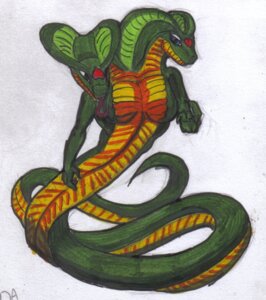 Rating: Safe Score: 0 Tags: 2_heads aeda_maeda apode balancing_on_tail breasts cobra conjoined damagefox draconcopode e621 female full-length_portrait legless marker_(artwork) multi_head naga non-mammal_breasts portrait reptile scalie serpentine snake snake_hood solo tail traditional_media_(artwork) User: bunchy7s