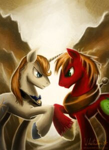 Rating: Safe Score: 0 Tags: big_macintosh_(mlp) blonde_hair bow_(feature) bow_tie cutie_mark duo e621 earth_pony equid equine eye_contact feral friendship_is_magic hair hasbro hi_res horn horse looking_at_another male mammal my_little_pony mythological_creature mythological_equine mythology plow_yoke pony prince_blueblood_(mlp) quadruped unicorn whitestar1802 User: bunchy7s