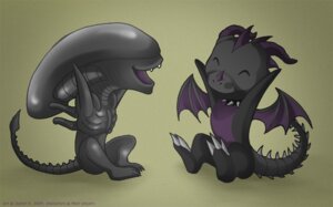 Rating: Safe Score: 0 Tags: 2009 alien alien_(franchise) anthro ayelet_ripley chibi collar dragon duo e621 eyeless eyes_closed horn male membrane_(anatomy) membranous_wings mythological_creature mythological_scalie mythology open_mouth scalie tail wings xenomorph User: bunchy7s