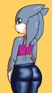 Rating: Questionable Score: 0 Tags: big_butt bra butt clothed clothing countershade_hands countershading crossdressing e621 femboy green_eyes lips looking_at_viewer looking_back male markings puwa rear_view shaded simple_background skoon_(character) solo sports_bra sqoon thick_thighs three-quarter_view underwear white_body white_countershading white_markings yellow_background User: bunchy7s