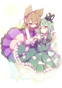 Rating: Safe Score: 0 Tags: absurd_res accessory arm_bow blonde_hair blush bodily_fluids bottomwear bow_(feature) bow_accessory bow_in_front bow_ribbon clothing clothing_bow dress dress_bow duo e621 electronics eyes_closed female flower ghost ghost_tail green_clothing green_dress green_hair hair hair_accessory hair_bow hair_ribbon hand_holding headgear headphones hi_res human interlocked_fingers juliet_sleeves kaenuco long_sleeves mammal not_furry plant puffy_sleeves ribbons saint simple_background skirt sleeveless_clothing sleeveless_shirt soga_no_tojiko spirit string_bow tears tied_string touhou toyosatomimi_no_miko white_background User: bunchy7s