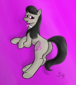Rating: Questionable Score: 0 Tags: absurd_res black_hair blush bow_(feature) bow_tie butt cutie_mark daf e621 earth_pony equid equine female feral friendship_is_magic hair hasbro hi_res horse long_hair looking_back mammal my_little_pony octavia_(mlp) pony presenting presenting_hindquarters purple_background purple_eyes simple_background solo tail User: bunchy7s