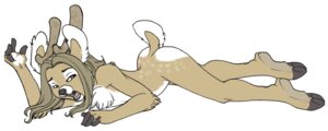 Rating: Safe Score: 0 Tags: 4_fingers anthro antlers barefoot biped brown_hair chest_tuft deer e621 feet female fingerless_(marking) fingers fur grey_eyes hair hooves horn long_hair looking_aside mammal open_mouth side_view simple_background solo tan_body tan_fur tongue tuft white_background white_body white_fur zeriara User: bunchy7s