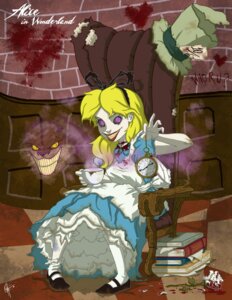 Rating: Safe Score: 0 Tags: 5_fingers absurd_res accessory alice_(disney) alice_in_wonderland alice_in_wonderland_(1951) alice_in_wonderland_(disney) alternative_fashion blonde_hair book bow_(feature) bow_accessory bow_ribbon chair cheshire_cat cheshire_cat_(disney) cheshire_cat_(species) clock clothing container creepy cup disney domestic_cat dress duo e621 eyebrows eyelashes felid feline felis female fingers flower footwear furniture hair hair_accessory hair_bow hair_ribbon hat headgear headwear hi_res human insane j-fashion jeffrey_thomas lolita_(fashion) mammal nightmare_fuel not_furry plant ribbons rose_(flower) shoes smile sweet_lolita tea_cup teeth top_hat twisted watch what_has_magic_done User: bunchy7s