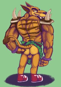 Rating: Explicit Score: 0 Tags: 5_fingers activision animal_print animal_skin anthro armor backsack balls belt biceps big_muscles biped black_eyes black_nose bottomwear bracelet brown_hair brown_markings butt cheetah_print clothed clothing crash_bandicoot_(series) dasyuromorph e621 exposed fingers footwear full-length_portrait fur genitals green_background green_body green_fur grin hair hand_on_hip happy hi_res ineffective_clothing ineffective_loincloth jewelry loincloth looking_at_viewer looking_away looking_back male mammal manly markings marsupial mostly_nude muscular muscular_anthro muscular_male open_mouth portrait pose pupils raised_arm rear_view recently_extinct_species sharp_teeth shoes shoulder_guards simple_background slit_pupils smile sneakers solo spectral-bat spiked_bracelet spikes spots spotted_body spotted_fur standing striped_body striped_fur stripes tail tail_tuft tan_body tan_fur teeth thylacine tiny_tiger topless tuft yellow_eyes yellow_sclera User: bunchy7s