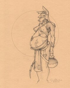 Rating: Questionable Score: 0 Tags: 2000 anthro anubian_jackal belly big_belly bottomwear breasts canid canine canis chris_goodwin clothed clothing e621 egyptian female hi_res jackal loincloth mammal nipples one_breast_out pregnant pregnant_anthro pregnant_female sketch solo tribal veil User: bunchy7s