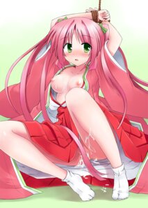 Rating: Explicit Score: 0 Tags: 1girls anklehighs blush bondage bound_hands bound_wrists breasts censor_hair convenient_censoring cum cum_on_body cum_on_breasts cum_on_upper_body female green_eyes hakama highres japanese_clothes kimono long_hair miko nipples no_panties open_clothes original pink_hair rule34 socks solo straight_hair suika_(kinokoh) tabi tied_up white_socks User: bunchy7s