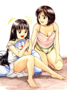 Rating: Explicit Score: 0 Tags: black_hair breasts brown_hair camisole cleavage feet female female_only hug lips long_hair multiple_females multiple_girls open_mouth original panties pillow rule34 shorts underwear User: bunchy7s
