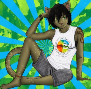 Rating: Safe Score: 0 Tags: allison_shepherd alternative_fashion anklet anthro black_hair bottomwear bra bracelet clothing e621 ear_piercing facial_piercing felid female green_eyes hair hi_res jewelry leopard mammal markings pantherine piercing punk shirt shorts solo sports_bra spots superjynx tattoo thin_calves thin_legs thin_thighs tomboy topwear underwear User: bunchy7s