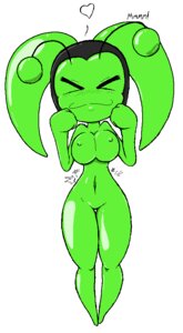 Rating: Questionable Score: 0 Tags: alien antennae_(anatomy) armor big_breasts breasts e621 eyes_closed featureless_crotch female front_view glistening green_body green_skin headgear heart_symbol helmet insatiable_xuxa mostly_nude nipples simple_background smile solo standing white_background x3 User: bunchy7s