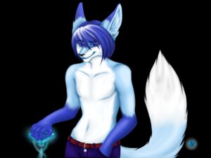 Rating: Safe Score: 0 Tags: anthro belt blue_body blue_eyes blue_fur blue_hair bottomwear canid canine clothed clothing cornflower denim denim_bottomwear denim_clothing e621 fox fur glowing hair jeans lokis-lovables male mammal pants solo topless User: bunchy7s