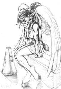 Rating: Safe Score: 0 Tags: 5_fingers adam_b_fullerton barefoot black_and_white bottomwear clothing e621 equid equine feathered_wings feathers feet female fingers fur hair hooves looking_aside mammal megaphone monochrome mythological_creature mythological_equine mythology pegasus pegasus316 side_view simple_background sitting sketch skirt solo white_background wings User: bunchy7s