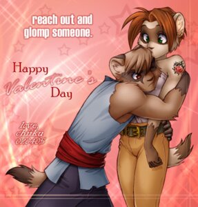 Rating: Safe Score: 0 Tags: 2000s_theme_background 2005 amber_eyes anthro brown_hair duo e621 ear_piercing female glomp green_eyes hair holidays hug hugging_another low_res mammal marvi_lim mustelid musteline piercing sienna_revan star tail tattoo true_musteline valentine's_day weasel y2k_(graphic_design) User: bunchy7s
