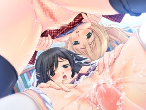 Rating: Explicit Score: 0 Tags: 1boy 2girls artist_request black_eyes black_hair blonde_hair blush breasts censored character_request clothing cum cum_in_pussy cum_inside erect_nipples female game_cg green_eyes long_hair male nipples open_mouth panties panties_around_leg penis ponytail pussy pussy_juice rule34 saimin_seikatsu straight threesome vaginal_penetration white_skin User: bunchy7s