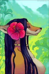 Rating: Safe Score: 0 Tags: anthro breasts canid canine detailed_background e621 featureless_breasts female flower fox hibiscus mammal nude oce plant red_fox side_boob solo tropical true_fox User: bunchy7s
