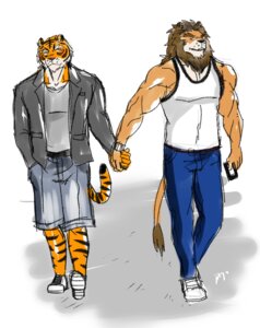 Rating: Safe Score: 0 Tags: 2013 abs anthro biceps big_muscles bottomwear clothed clothing duo e621 felid fully_clothed fur hair hand_holding hentist lion male male/male mammal markings muscular muscular_male pantherine pants pecs shirt shishimaru_genjurou tail tank_top tiger topwear toragami_gaou walking User: bunchy7s Rating: Safe Score: 0 Tags: 2013 abs anthro biceps big_muscles bottomwear clothed clothing duo e621 felid fully_clothed fur hair hand_holding hentist lion male male/male mammal markings muscular muscular_male pantherine pants pecs shirt shishimaru_genjurou tail tank_top tiger topwear toragami_gaou walking User: bunchy7s