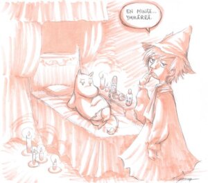 Rating: Questionable Score: 0 Tags: bed bedroom_eyes candle dairy_products dialogue duo e621 finnish_text food furniture human looking_at_viewer lube lying male mammal monochrome moomin moomintroll narrowed_eyes oblivious on_back on_bed on_side picking_nose red_and_white romantic romantic_ambiance scarf seductive smug snufkin text the_moomins translated unknown_artist whipped_cream User: bunchy7s