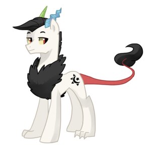 Rating: Safe Score: 0 Tags: 1:1 2013 absurd_res black_hair chimera claws cutie_mark draconequus e621 equid equine fan_character feral fur hair hasbro hi_res horn horse kianamai male mammal my_little_pony pony prince_illusion simple_background smile solo User: bunchy7s
