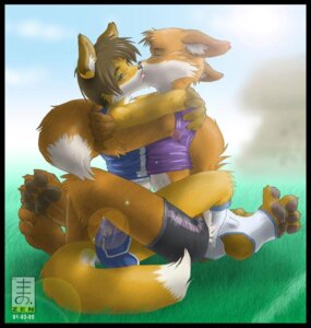 Rating: Questionable Score: 0 Tags: 4_toes 5_fingers anthro black_border border bottomwear brown_body brown_fur brown_hair canid canine claws clothed clothing cloud day dipstick_tail duo e621 feet fingers fox french_kissing fully_clothed fur grass hair hug inner_ear_fluff kissing male male/male mammal markings multicolored_tail open_mouth orange_body orange_fur outside paws plant raised_tail shirt short_hair shorts side_view sitting sky soccer sport tail tail_markings toes topwear tuft white_body white_fur zenthetiger User: bunchy7s