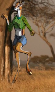 Rating: Safe Score: 0 Tags: antelope anthro barefoot biped bovid breasts brown_eyes cel_shading clothed clothing e621 feet felixspeagel female fingers gazelle grass hi_res hooved_fingers hooves horn humanoid jewelry long_legs long_neck looking_away mammal navel necklace outside plant savanna shaded solo standing thomson's_gazelle tree true_antelope User: bunchy7s