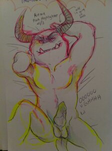 Rating: Explicit Score: 0 Tags: animal_genitalia balls disney e621 erection genitals hi_res horn johnny_worthington lying male monster monsters_inc monsters_university on_back penis pixar presenting sheath solo thugbug-oncampus traditional_media_(artwork) User: bunchy7s