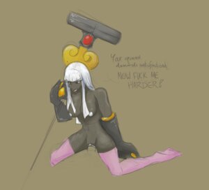 Rating: Explicit Score: 0 Tags: black_skin brown_background dialogue digimon disembodied_penis faceless_male female female_focus male mizugami_(artist) penetration queenchessmon rule34 solo_focus tagme text white_hair User: bunchy7s