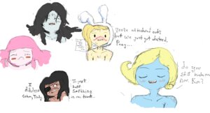 Rating: Explicit Score: 0 Tags: 1boy 4girls adventure_time cheeseblade female female_focus fionna_the_human_girl implied_nudity kim_(adventure_time) male marceline multiple_females multiple_girls princess_bubblegum rule34 trudy trudy_(adventure_time) User: bunchy7s