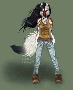 Rating: Safe Score: 0 Tags: 2014 anthro breasts canid canine canis e621 female fuzzynen hair hi_res killerz mammal solo wolf User: bunchy7s