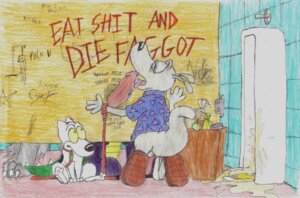 Rating: Explicit Score: 0 Tags: anthro bathroom bathroom_stall canine cum dog fellatio furry gay glory_hole homophobic_slur leash licking male male_only marsupial nickelodeon oral oral_sex peeing piss public_restroom rocko rocko's_modern_life rule34 shirt slur spunky tan_fur timon-berkowitz toilet urinal urine urine_on_floor urine_pool wallaby yaoi User: bunchy7s