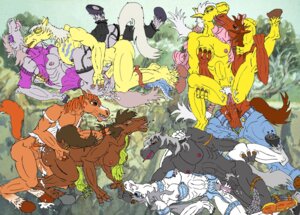 Rating: Explicit Score: 0 Tags: arrow boon-boon female golden goonda rule34 silver_brumby snowflake storm thowra User: bunchy7s