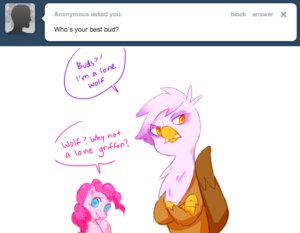 Rating: Safe Score: 0 Tags: avian beak blue_eyes brown_eyes crossed_arms duo e621 earth_pony equid equine feathered_wings feathers female feral friendship_is_magic gilda_(mlp) gryphon hair hasbro horse mammal my_little_pony mythological_avian mythological_creature mythology pink_hair pinkie_pie_(mlp) pony tumblr unknown_artist wings User: bunchy7s