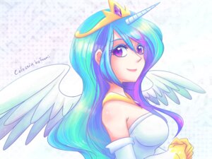 Rating: Safe Score: 0 Tags: 2013 4:3 alternate_species clothing crown dress e621 equid equine feathered_wings feathers female foxmi friendship_is_magic gloves hair handwear hasbro headgear hi_res horn humanoid humanoidized mammal multicolored_hair my_little_pony mythological_creature mythological_equine mythology princess princess_celestia_(mlp) purple_eyes royalty smile solo white_body white_feathers winged_unicorn wings User: bunchy7s