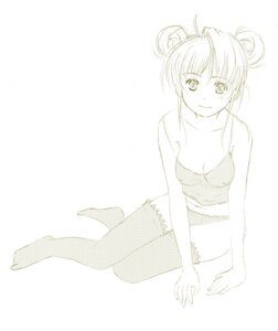 Rating: Explicit Score: 0 Tags: aeru arm_support camisole double_bun female monochrome panties rule34 simoun sitting solo thighhighs underwear User: bunchy7s