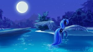 Rating: Safe Score: 0 Tags: 16:9 2014 blue_body blue_eyes blue_feathers blue_fur blue_hair blue_theme cool_colors cutie_mark detailed_background dripping e621 equid equine feathered_wings feathers female feral forest friendship_is_magic fur hair hasbro hi_res horn joellethenose looking_at_viewer looking_back mammal moon mountain my_little_pony mythological_creature mythological_equine mythology night outside palm_tree plant princess_luna_(mlp) sand sky solo spread_wings star starry_sky text tree url water wet widescreen winged_unicorn wings User: bunchy7s