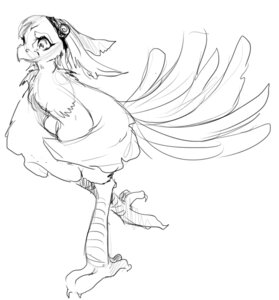 Rating: Safe Score: 0 Tags: ambiguous_gender anthro avian beak bird black_and_white buttercup_saiyan e621 monochrome parrot simple_background sketch solo white_background User: bunchy7s