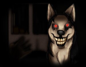 Rating: Safe Score: 0 Tags: absurd_res ambiguous_gender blurred_background canid canine canis creepy creepypasta dark_theme denture_dog domestic_dog e621 feral grin hi_res husky lol_comments looking_at_viewer mammal nightmare_fuel nordic_sled_dog red_eyes shaded smile smile.dog solo spitz teeth unknown_artist User: bunchy7s