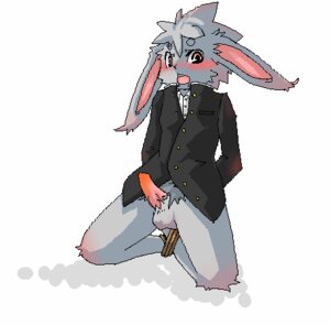 Rating: Explicit Score: 0 Tags: anthro balls bdsm biped blush bondage bottomless bound clothed clothing coat e621 erection fur genitals grey_body grey_fur hands_behind_back kneeling kosian lagomorph legs_tied leporid looking_at_viewer low_res male mammal multicolored_penis open_mouth orange_penis penis pink_penis pubes rabbit red_eyes rope simple_background solo submissive submissive_male syamu teeth topwear two_tone_penis white_background User: bunchy7s