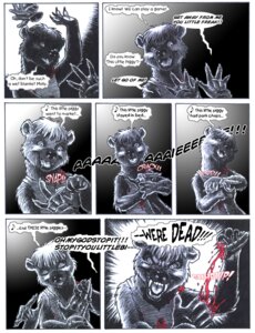 Rating: Questionable Score: 0 Tags: abuse anthro bear blood bodily_fluids canid canine canis comic demon dialogue dickbitch_molly domestic_dog duo e621 english_text female gore greyscale gynomorph hi_res intersex james_m_hardiman mammal monochrome penance spot_color text torture young young_anthro User: bunchy7s