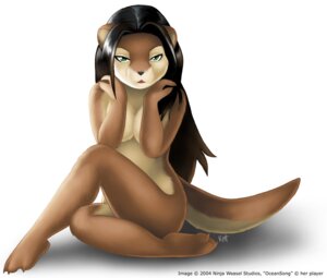 Rating: Questionable Score: 0 Tags: 2004 anthro biped black_nose breasts brown_body brown_fur brown_hair claws copyright_symbol covering covering_self crossed_legs e621 feet female front_view fur green_eyes hair long_hair looking_at_viewer mammal mustelid ninjaweasel nude oceansong otter seductive simple_background sitting solo symbol tail tan_body tan_fur white_background User: bunchy7s