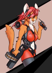 Rating: Safe Score: 0 Tags: 2011 anthro armor breasts canid canine chazcatrix chest_tuft detonator e621 female fox fur gun hair long_hair mammal navel ranged_weapon rifle solo tail tuft unconvincing_armor weapon User: bunchy7s