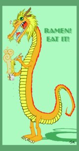 Rating: Safe Score: 0 Tags: 2005 ambiguous_gender anthro asian_mythology ayato blonde_hair bodily_fluids border chopsticks claws digital_media_(artwork) dragon drooling e621 east_asian_mythology eastern_dragon fangs food forked_tongue green_background green_border green_eyes hair horn mak_the_ramen_encouraging_dragon mythological_creature mythological_scalie mythology noodles open_mouth orange_body ramen saliva scalie sharp_teeth simple_background solo tail teeth tongue yellow_body User: bunchy7s