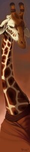 Rating: Safe Score: 0 Tags: 2010 ambiguous_gender anthro brown_body brown_clothing brown_eyes clothing e621 giraffe giraffid gradient_background hi_res horn horn_jewelry horn_ring jewelry long_image long_neck mammal mirroretesserval ossicone ring_(jewelry) simple_background solo spots tall_image User: bunchy7s