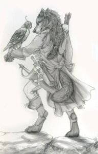Rating: Safe Score: 0 Tags: 2012 ambiguous_gender anthro archer arrow_(weapon) avian bird bottomwear canid canine canis claws clothed clothing coat dagger digitigrade dreadlocks duo e621 ear_piercing falcon falconid fully_clothed gloves grayson_reed greyscale handwear looking_at_another male mammal melee_weapon monochrome pants perching piercing quiver_(object) ranged_weapon rear_view rukis sheathed_weapon simple_background size_difference sketch standing sword tail tailcoat topwear weapon white_background wolf User: bunchy7s