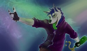 Rating: Safe Score: 0 Tags: alcohol anthro beer beverage black_pawpads blue_hair bottle bottomwear brown_bottomwear brown_clothing brown_pants canid canine clothing container cool_colors dancing devil_horns_(gesture) drunk e621 fingerless_gloves fur gesture gloves green_tongue grey_body grey_fur hair hand_gesture handwear heterochromia hi_res holding_bottle holding_container holding_object hoodie male mammal neon_(artist) nightclub pants pawpads rave smile solo spill substance_intoxication tongue topwear zipper User: bunchy7s