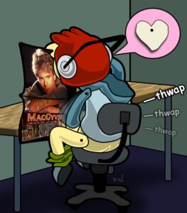 Rating: Explicit Score: 0 Tags: chair macgyver male male_only masturbation maxwell_(scribblenauts) pants_down rule34 rustedparadox scribblenauts solo spoken_heart User: bunchy7s