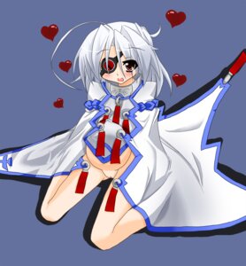 Rating: Explicit Score: 0 Tags: blazblue blush cape clothing eye_patch female grey_hair heart kagura_(pixiv835315) long_hair nu-13 pink_eyes pregnant pussy rule34 sitting solo stomach_bulge User: bunchy7s