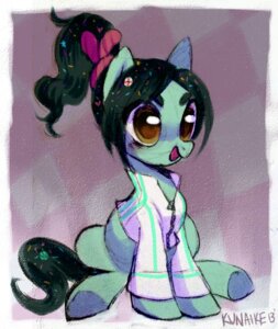Rating: Safe Score: 0 Tags: alternate_species black_hair clothing crossover disney e621 equid equine female feral hair hasbro horse kunaike mammal my_little_pony open_mouth orange_eyes ponification pony quadruped sharpasakunaike shirt solo tail topwear vanellope_von_schweetz wreck-it_ralph User: bunchy7s