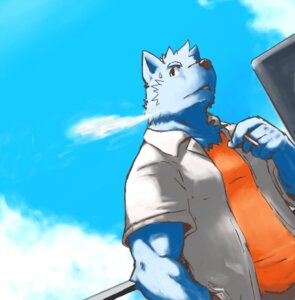 Rating: Safe Score: 0 Tags: anthro canid canine canis cigarette detailed_background e621 kemono kisukemk777 low_res male mammal muscular muscular_anthro muscular_male smoke smoking solo wolf User: bunchy7s