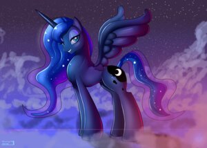 Rating: Safe Score: 0 Tags: 2013 blue_body blue_eyes blue_feathers blue_hair cloud cutie_mark e621 equid equine eyeshadow feathered_wings feathers female feral friendship_is_magic hair half-closed_eyes hasbro hi_res horn looking_at_viewer makeup mammal my_little_pony mythological_creature mythological_equine mythology narrowed_eyes night outside princess_luna_(mlp) sky skyart301 skyscape smile solo sparkles standing star winged_unicorn wings User: bunchy7s